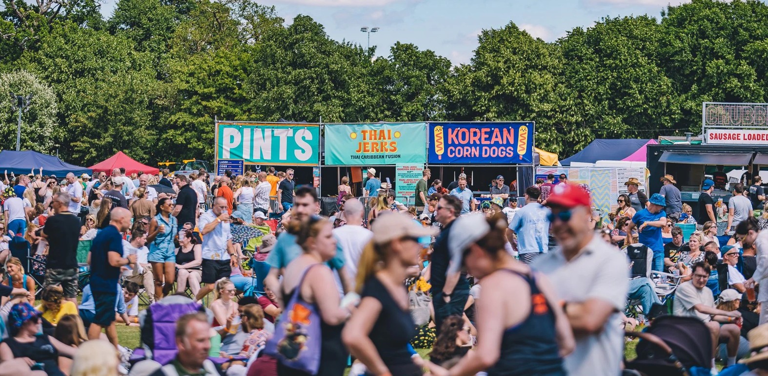 Sausage and Cider Fest - crowd with food vendors